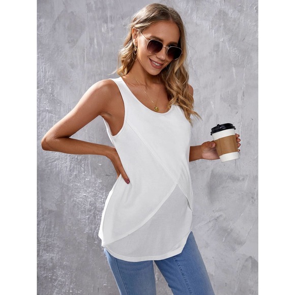 Maternity Lift Up Nursing Tank Top - Picture 5 of 11